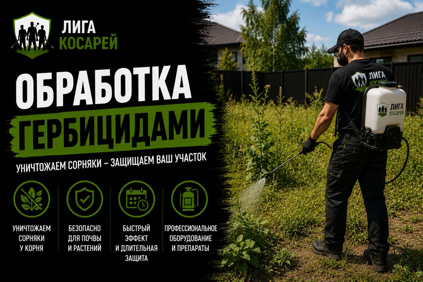 Обработка участка гербицидами — Лига косарей, Краснодар и край